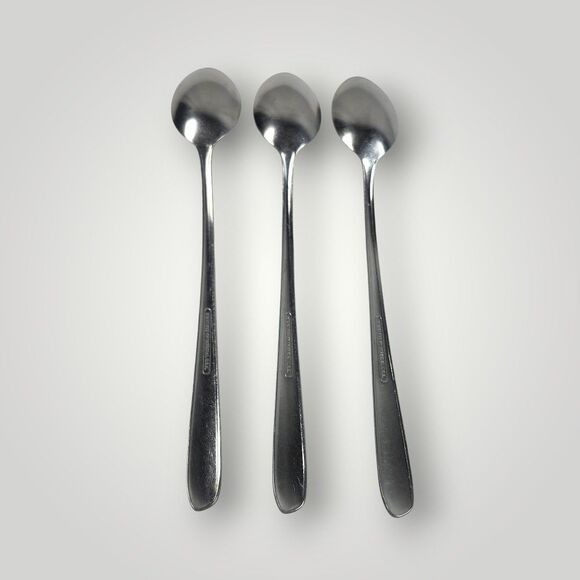 Imperial Iced Tea Spoons Noreen FALCON Stainless Steel  Set of 3 Made In USA - Picture 2 of 7